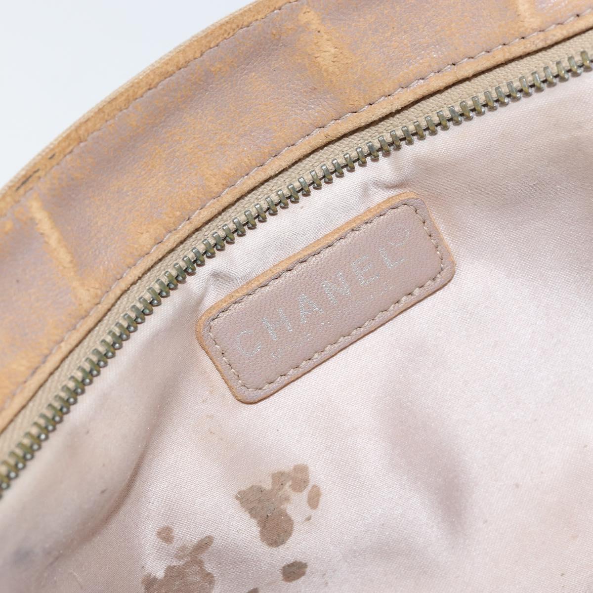 CHANEL New Travel Line Pouch Beige CC Auth 148196