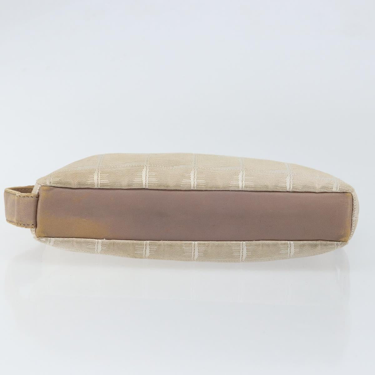 CHANEL New Travel Line Pouch Beige CC Auth 148196