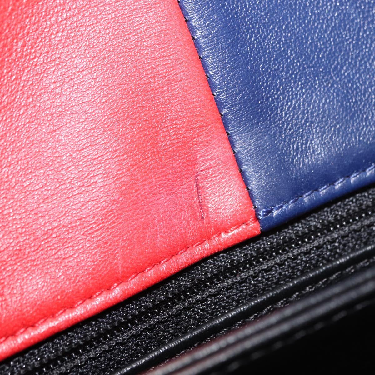 CHANEL Matelasse Chain Pagoda Bag Lamb Skin Multicolor Gold CC Auth 148199