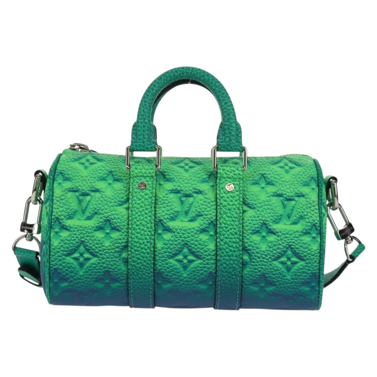 LOUIS VUITTON Monogram Illusion Keepall XS Hand Bag Green M59691 Auth 148207SM