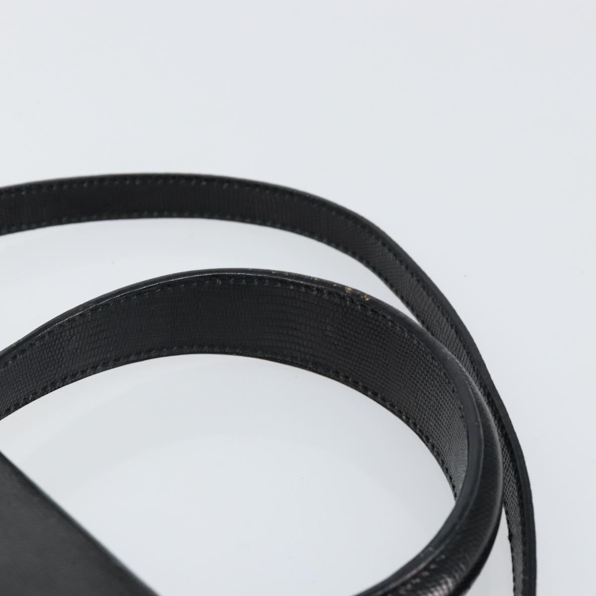 Salvatore Ferragamo Hand Bag Leather 2way Black Gold Auth 148212