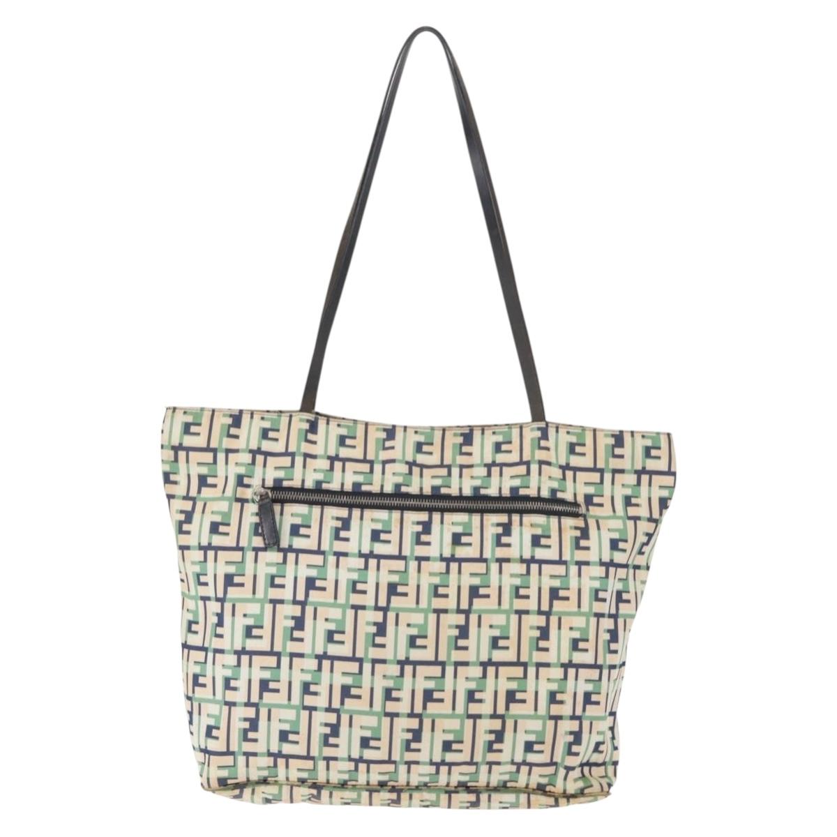 FENDI Zucca Canvas Tote Bag White Auth 148214
