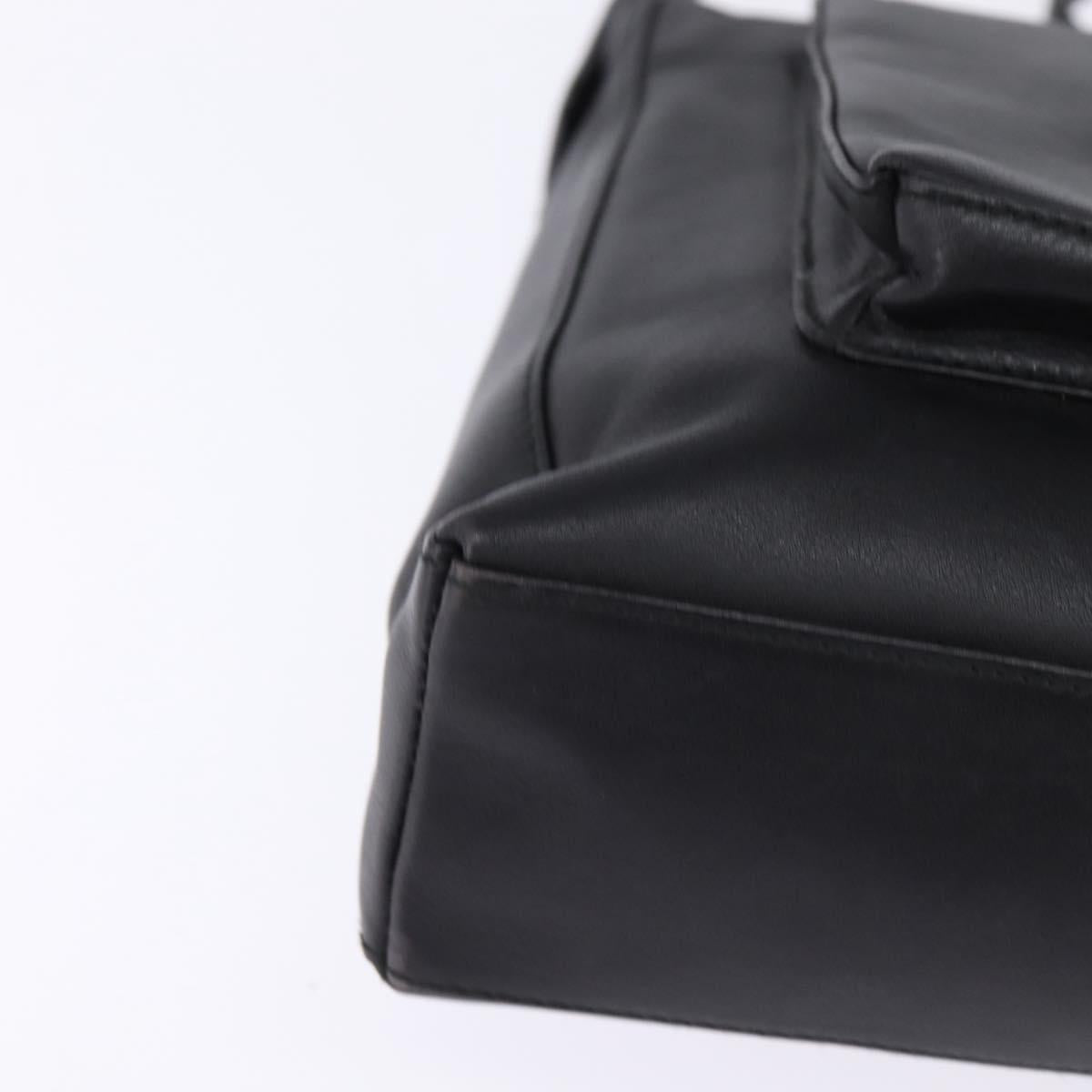 Salvatore Ferragamo Shoulder Bag Leather Black Gold Auth 148231