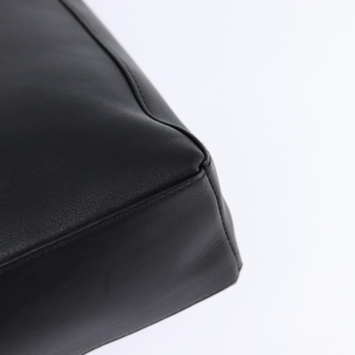 Salvatore Ferragamo Shoulder Bag Leather Black Gold Auth 148231