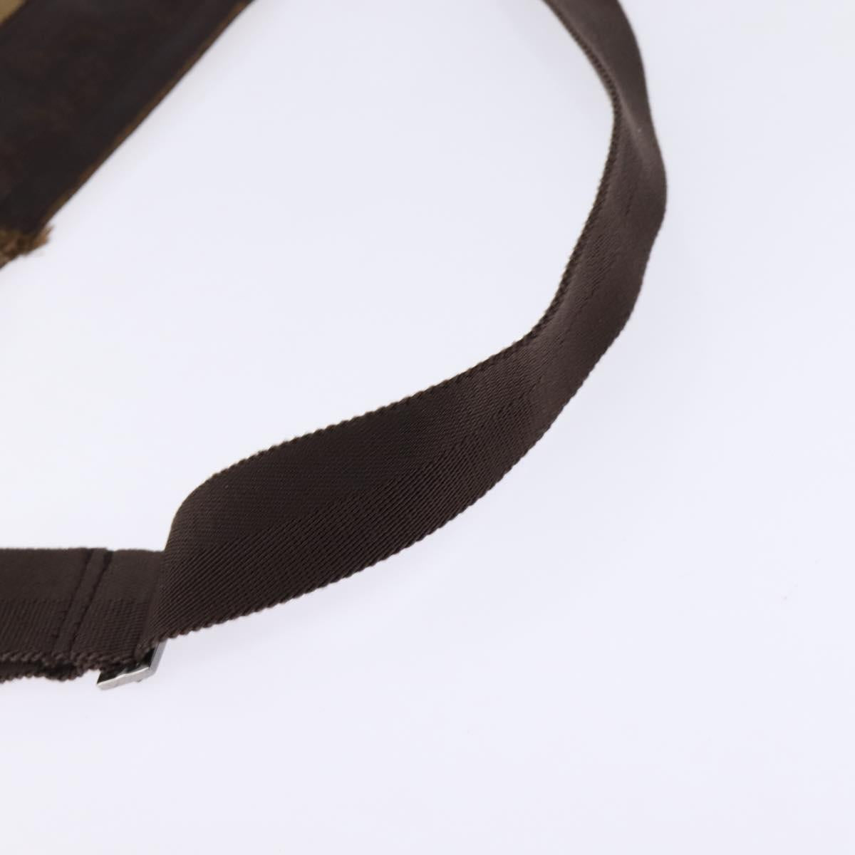 GUCCI GG Canvas Waist bag Beige Silver 28566 Auth 148242