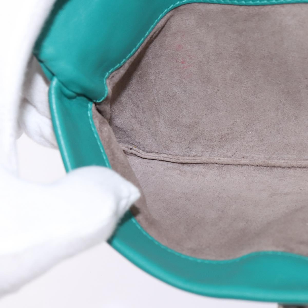 BOTTEGA VENETA INTRECCIATO Bag Leather Turquoise Blue 255549 Auth 148243