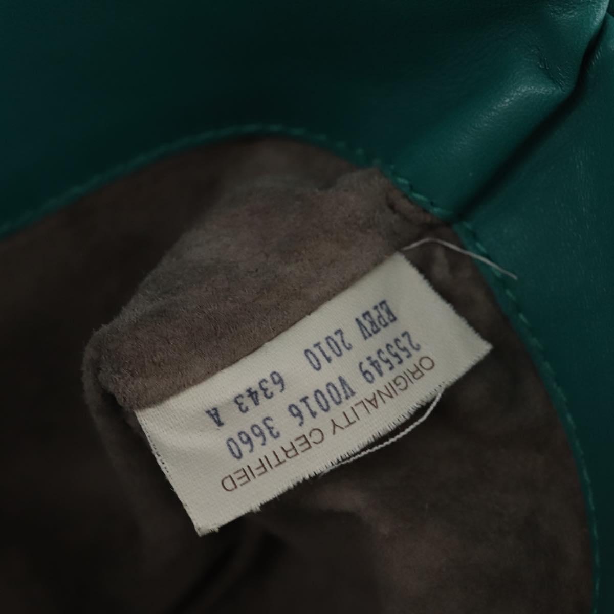 BOTTEGA VENETA INTRECCIATO Bag Leather Turquoise Blue 255549 Auth 148243