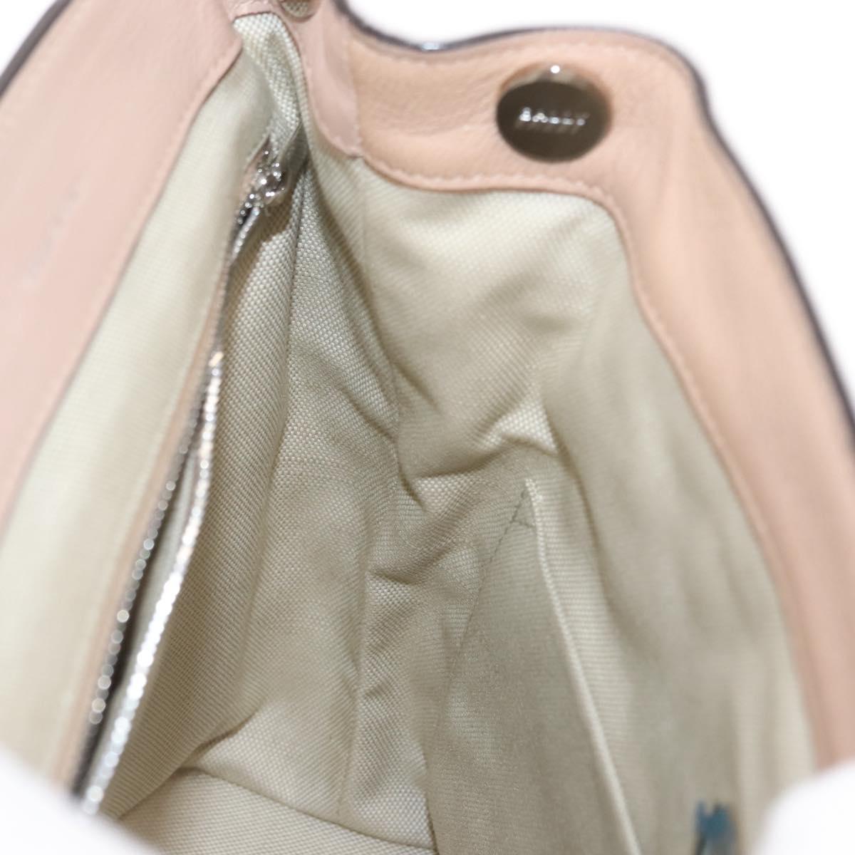 BALLY Backpack Leather Pink Silver Auth 148244