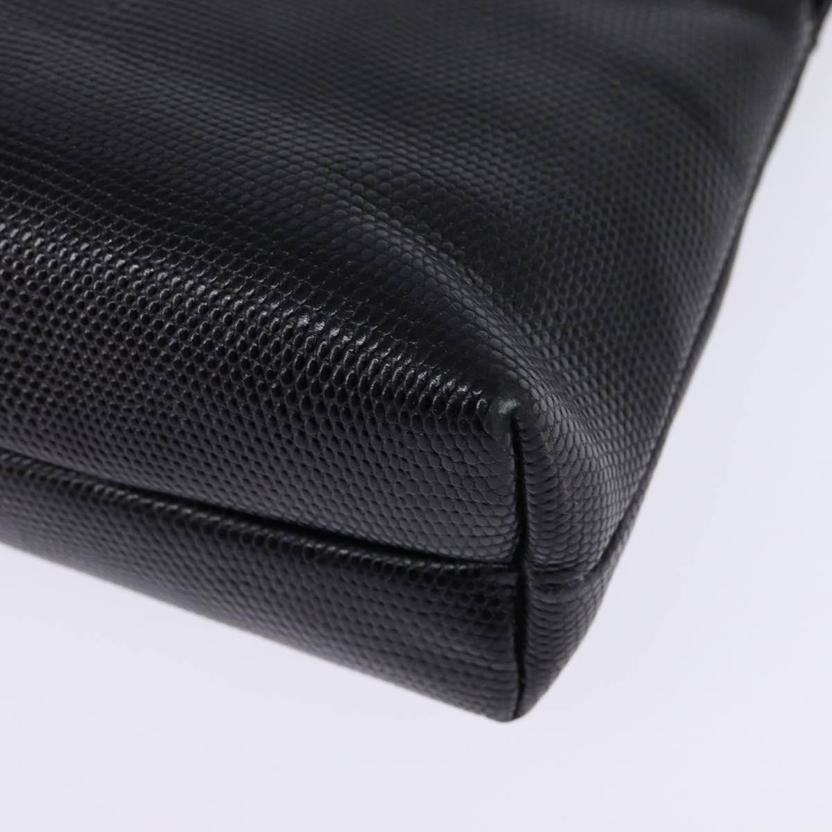 Salvatore Ferragamo Vala Shoulder Bag Leather Black Gold Auth 148245