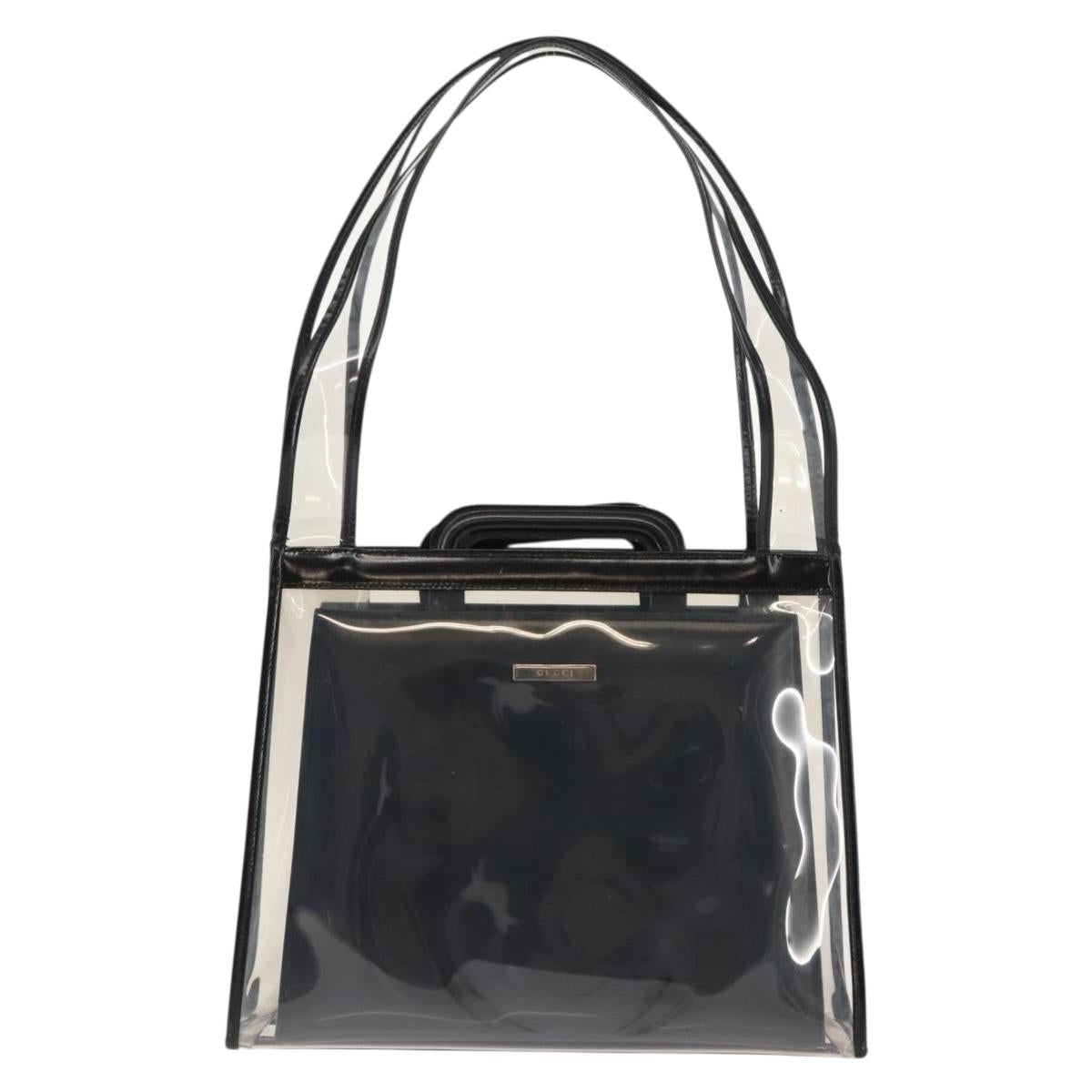 GUCCI Tote Bag Vinyl Black 001 2058 1773 5 Auth 148248