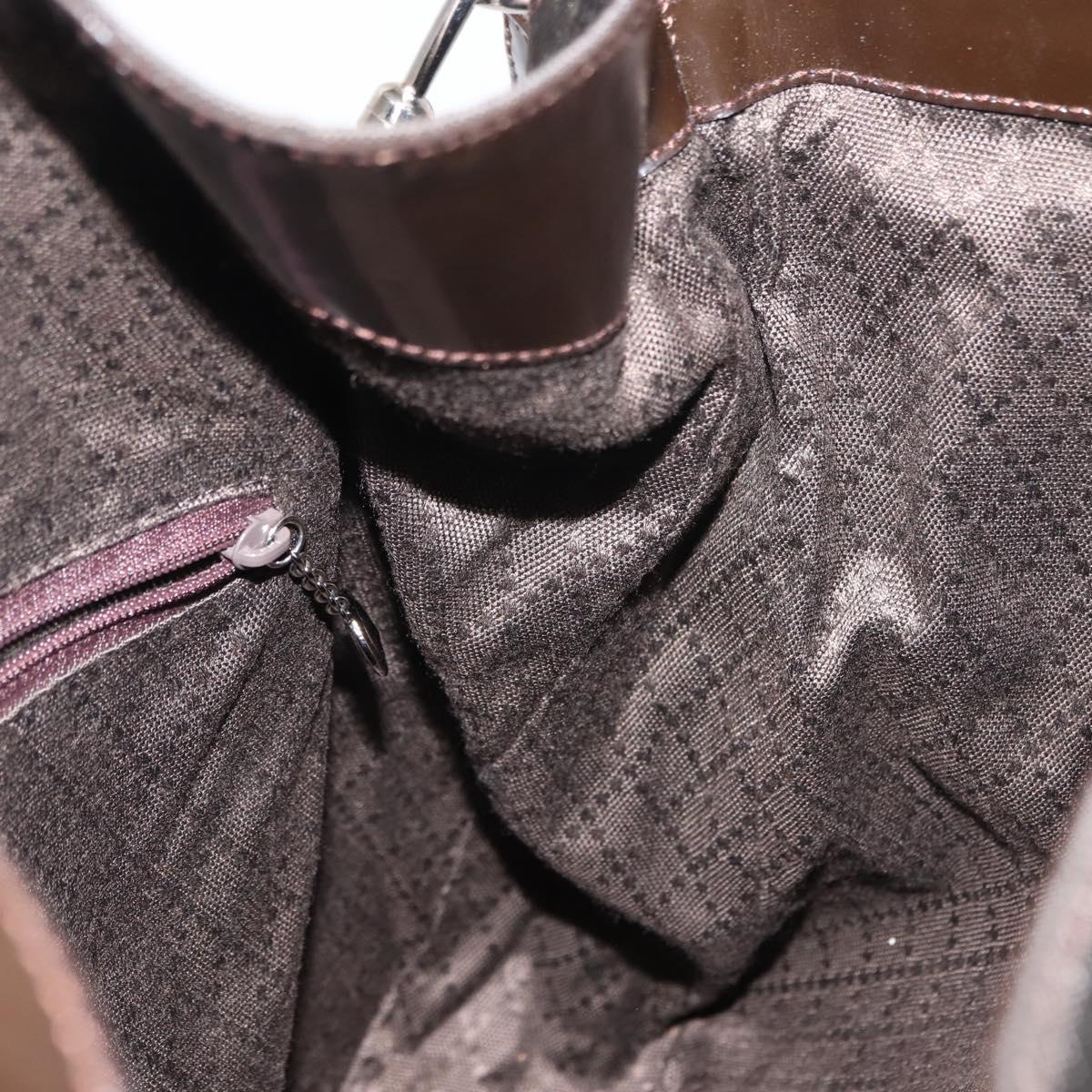 GUCCI Bamboo Shoulder Bag Nylon 2way Brown 001 3444 1577 Auth 148249