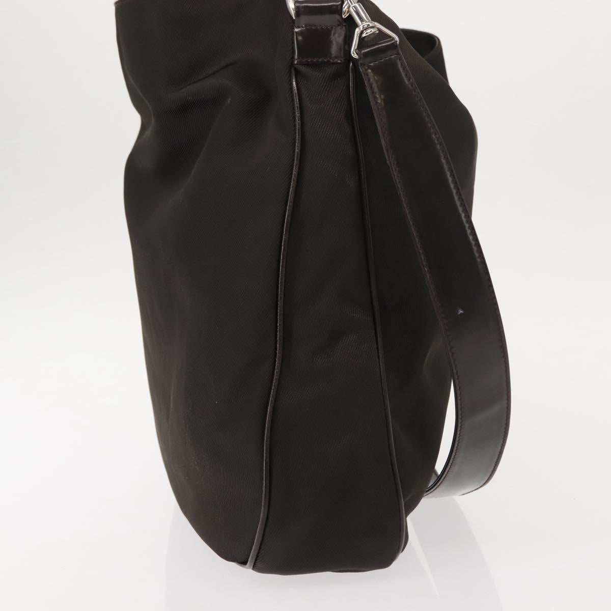 GUCCI Bamboo Shoulder Bag Nylon 2way Brown 001 3444 1577 Auth 148249