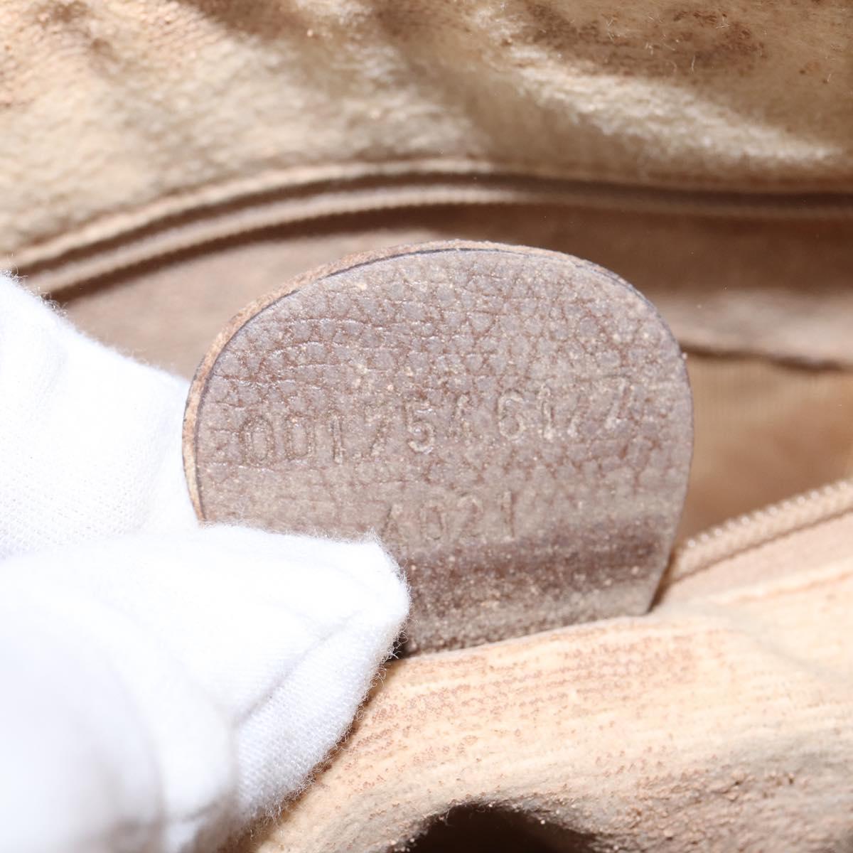 GUCCI GG Supreme Web Sherry Line Bag PVC Beige 001 754 6177 4021 Auth 148251