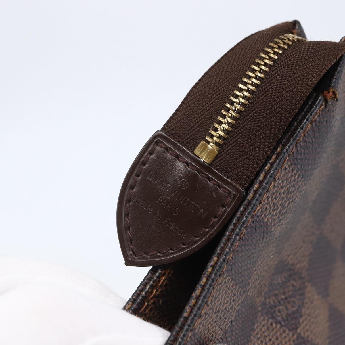 LOUIS VUITTON Damier Ebene Poche Toilette 26 Pouch N47543 LV Auth 148255