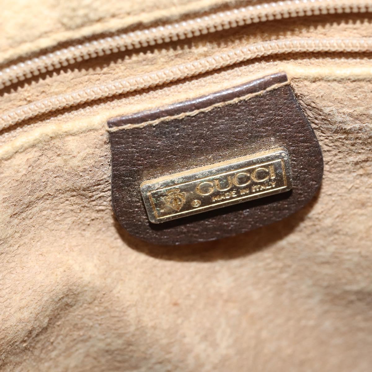 GUCCI GG Supreme Web Sherry Line Shoulder Bag PVC Beige Red Auth 148262