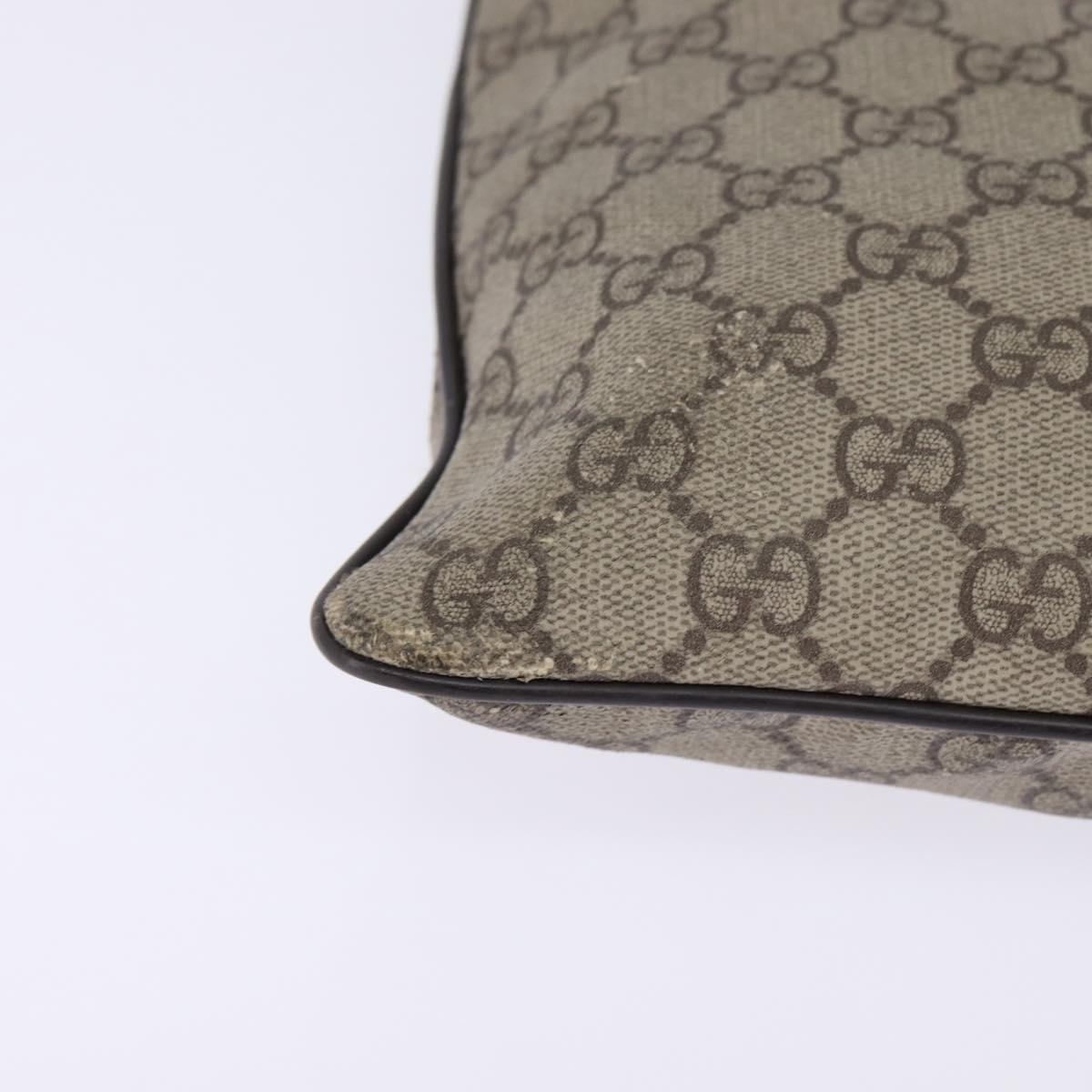 GUCCI GG Supreme Shoulder Bag PVC Beige 141626 Auth 148265