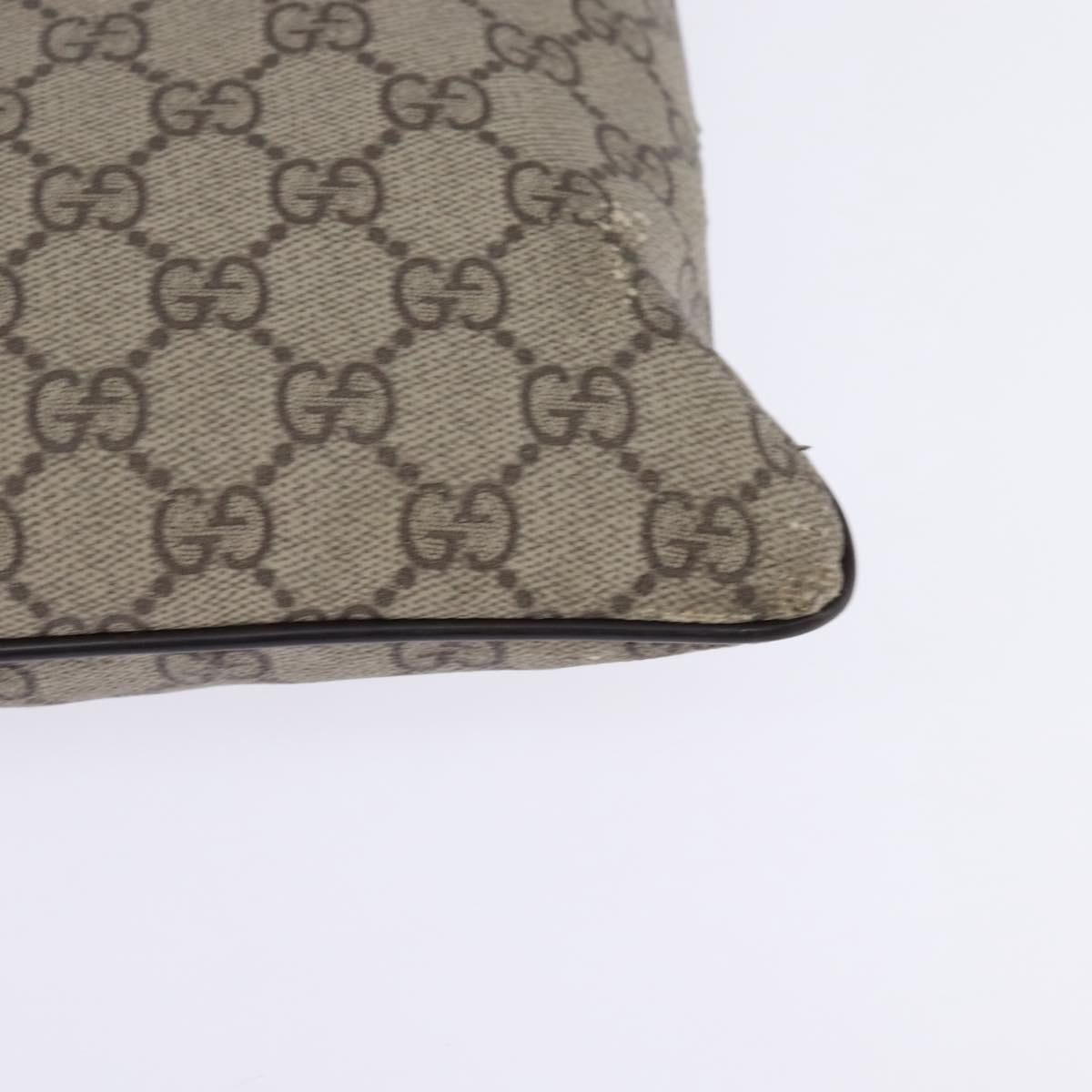 GUCCI GG Supreme Shoulder Bag PVC Beige 141626 Auth 148265