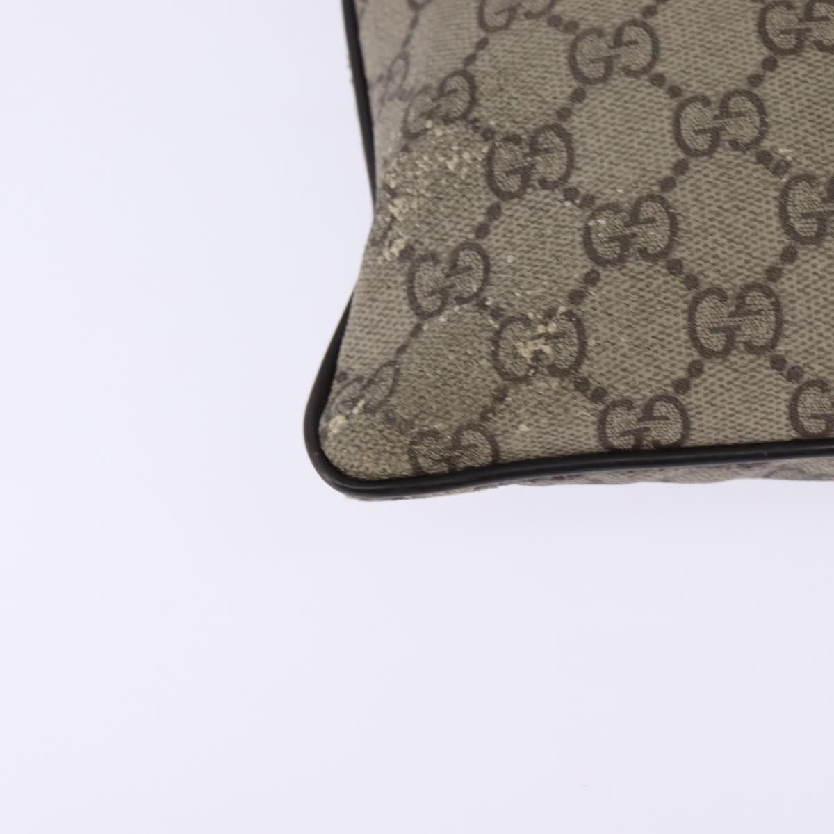 GUCCI GG Supreme Shoulder Bag PVC Beige 141626 Auth 148265