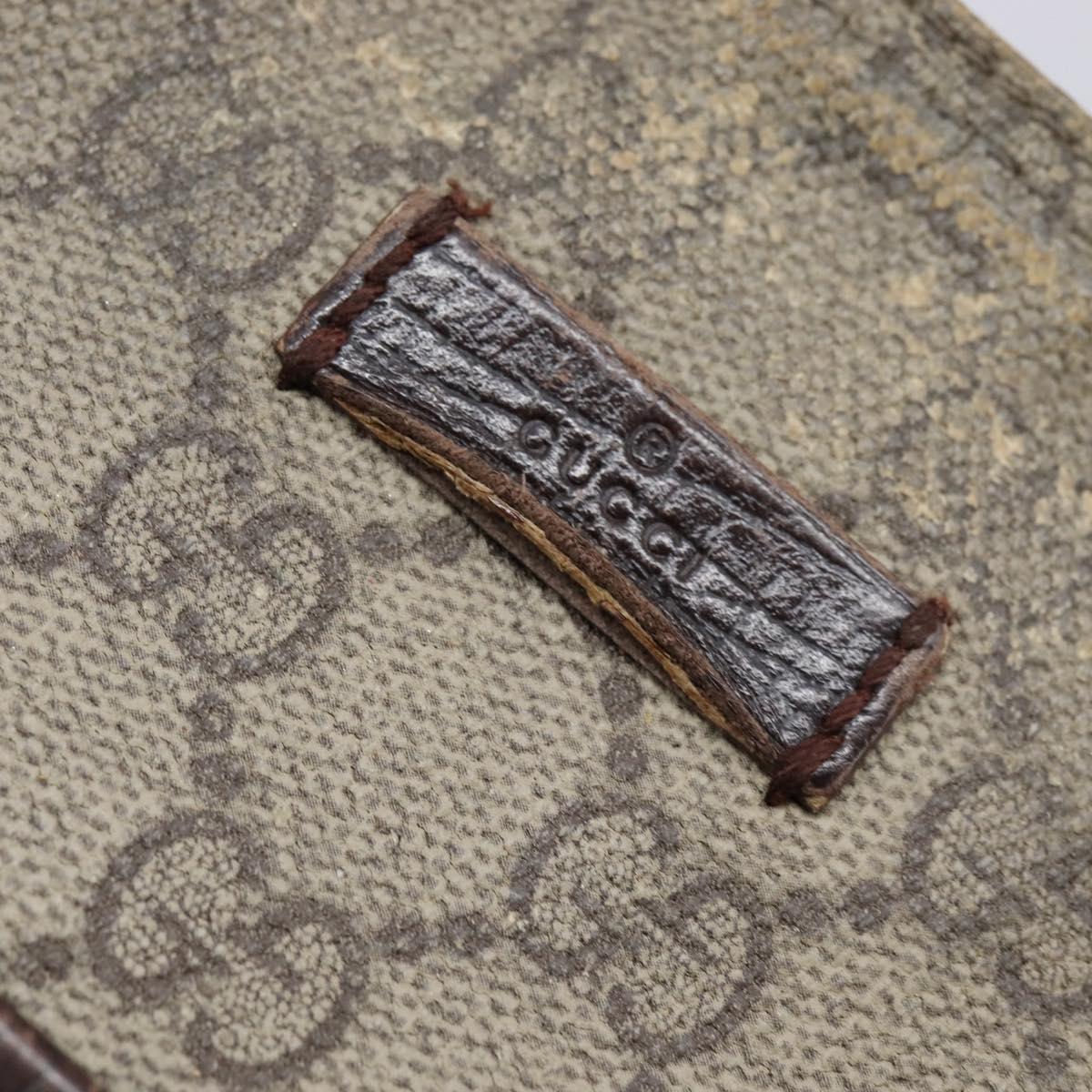 GUCCI GG Supreme Shoulder Bag PVC Beige 141626 Auth 148265