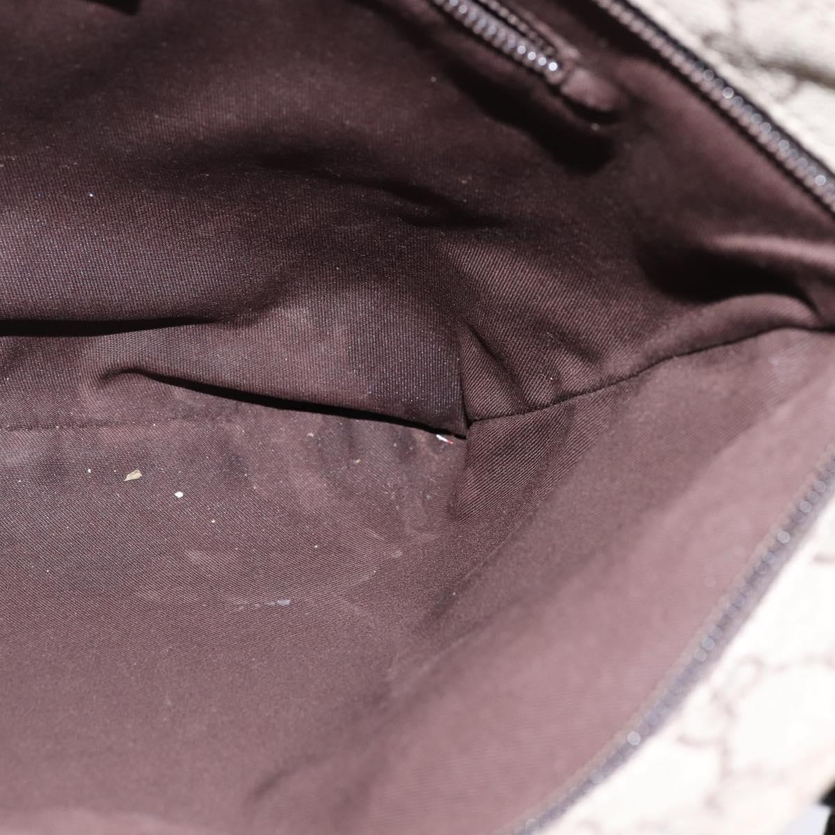 GUCCI GG Supreme Shoulder Bag PVC Beige 141626 Auth 148265