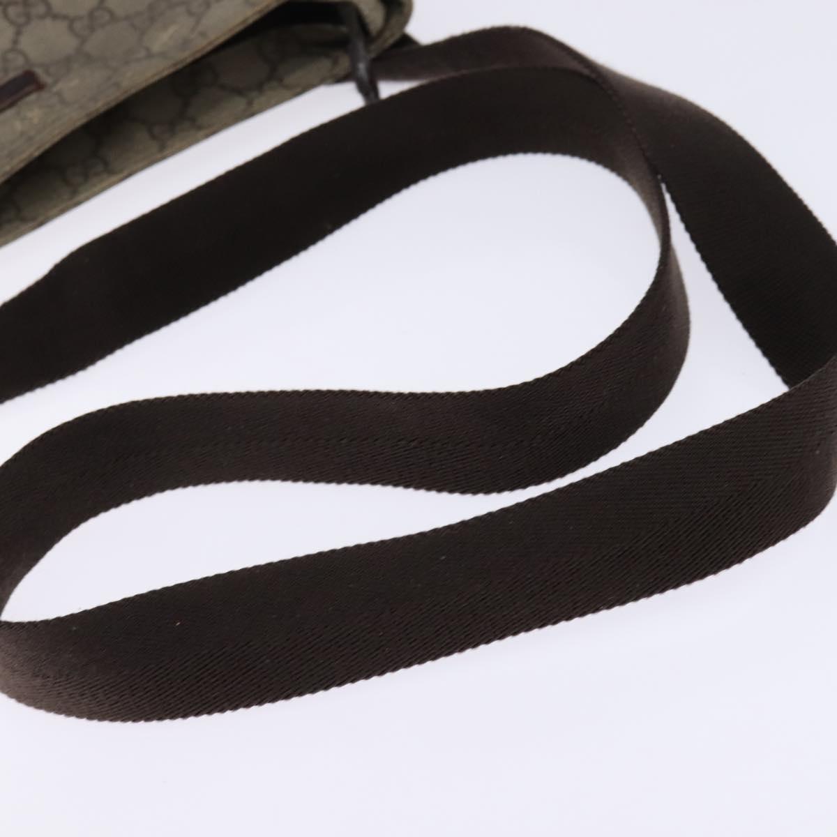 GUCCI GG Supreme Shoulder Bag PVC Beige 141626 Auth 148265