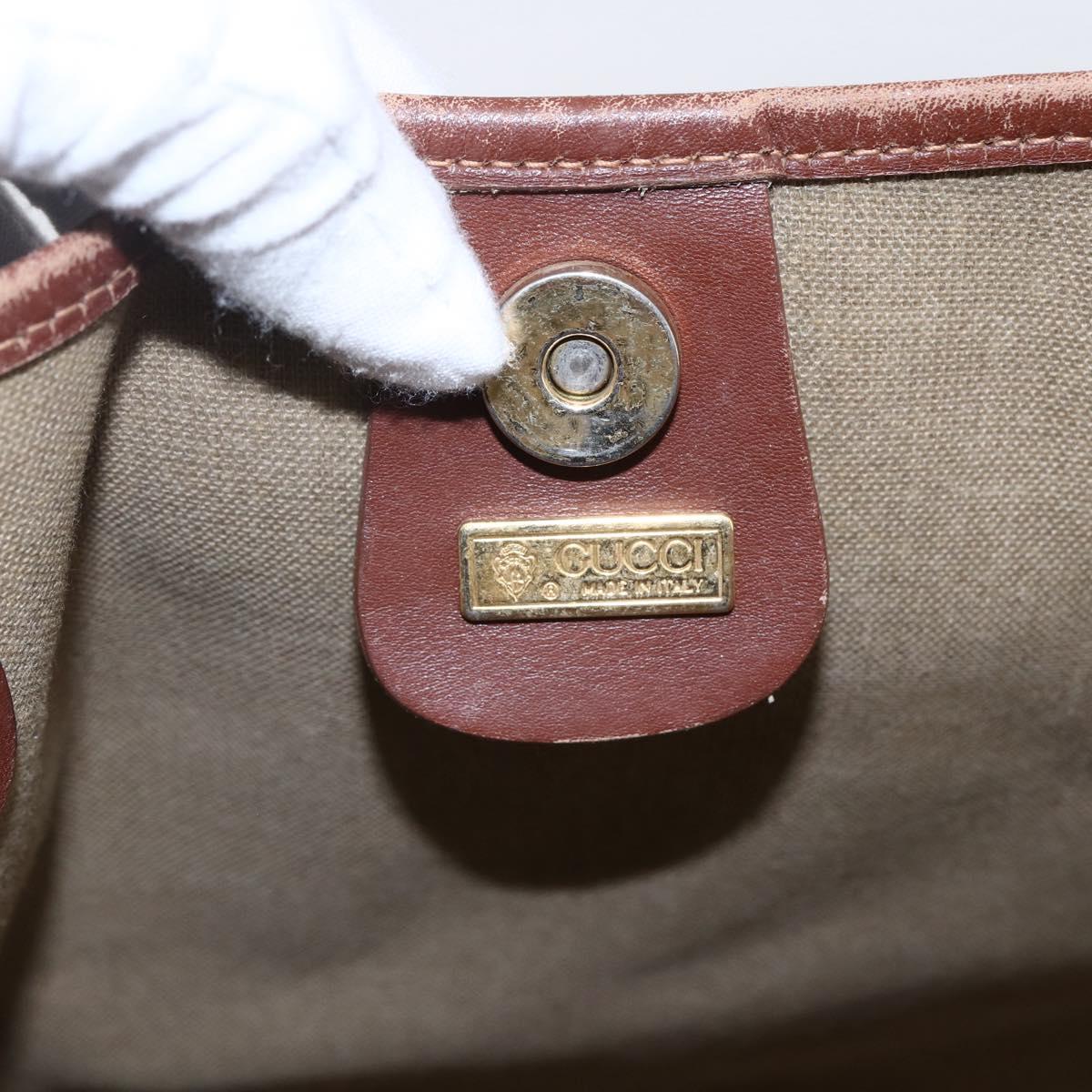 GUCCI Micro GG Supreme Web Sherry Line Bag PVC Beige 002 123 0131 Auth 148270