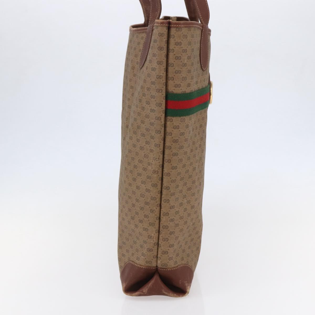 GUCCI Micro GG Supreme Web Sherry Line Bag PVC Beige 002 123 0131 Auth 148270