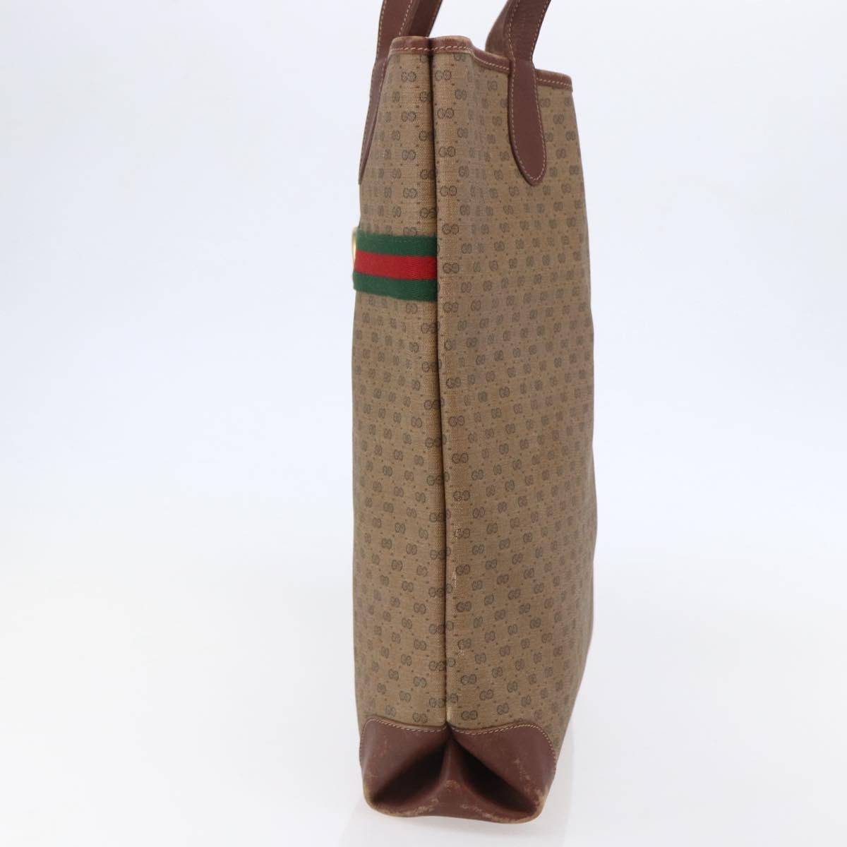 GUCCI Micro GG Supreme Web Sherry Line Bag PVC Beige 002 123 0131 Auth 148270