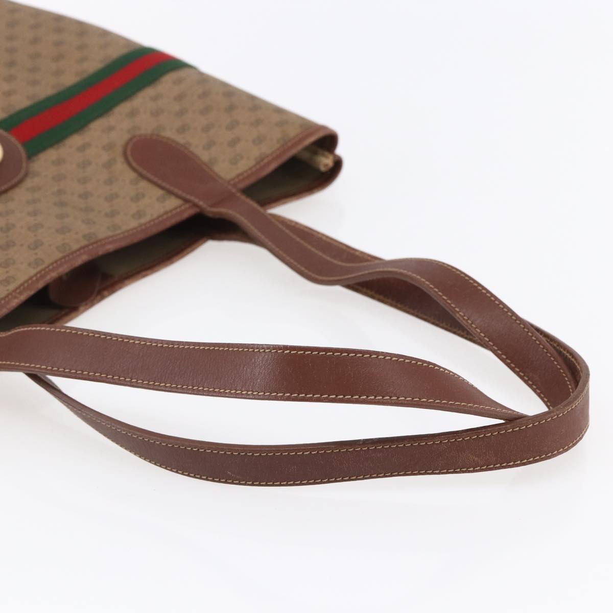 GUCCI Micro GG Supreme Web Sherry Line Bag PVC Beige 002 123 0131 Auth 148270