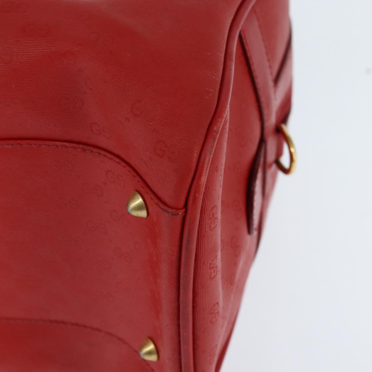 GUCCI Micro GG Canvas Boston Bag Red Gold 002 115 0165 Auth 148271