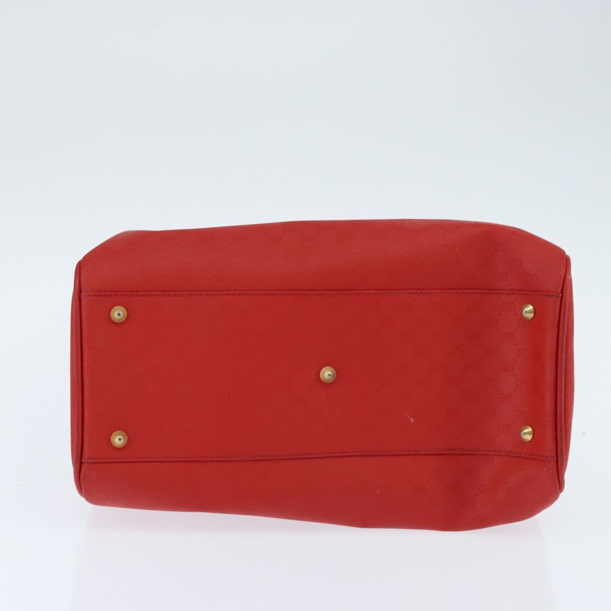 GUCCI Micro GG Canvas Boston Bag Red Gold 002 115 0165 Auth 148271