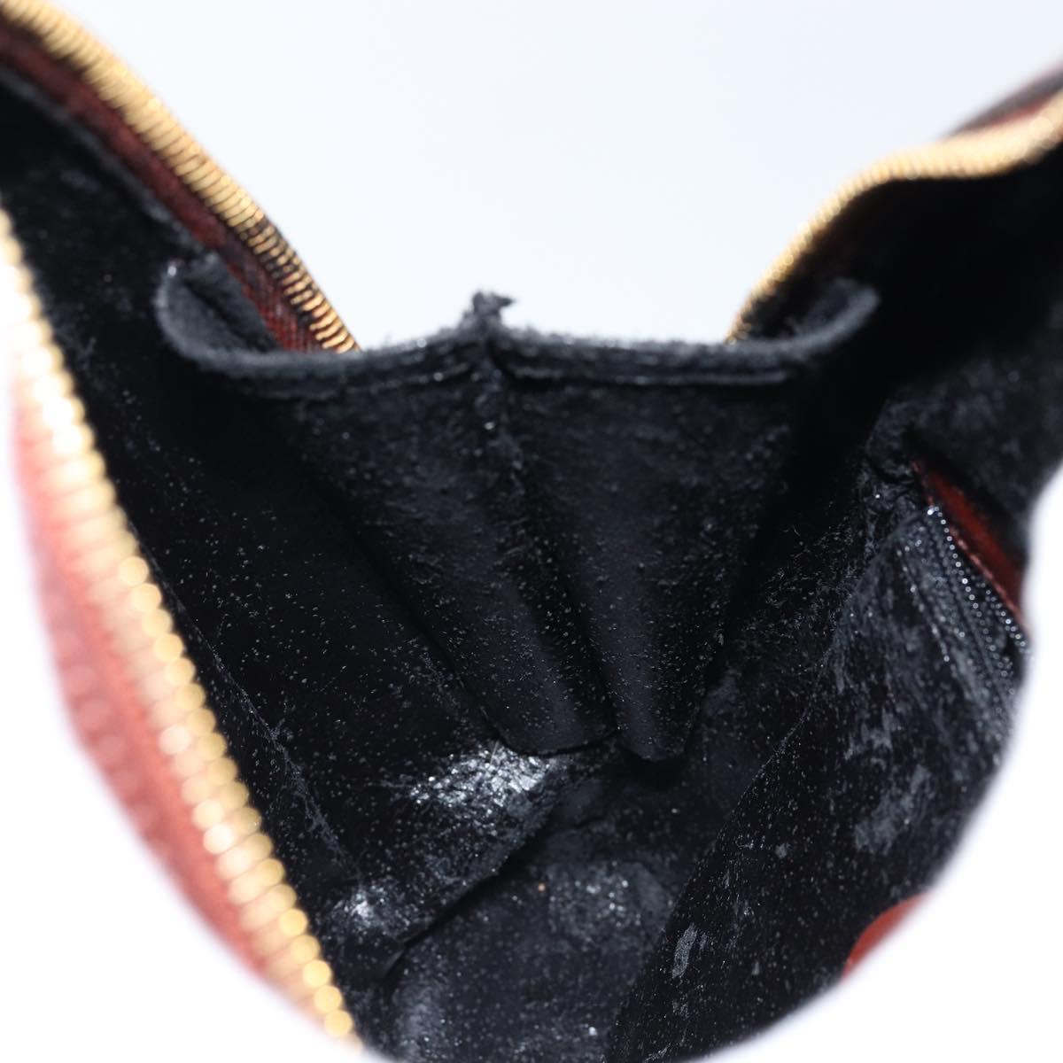 GUCCI Bamboo Body Bag Patent leather Brown Gold 003 3444 0127 Auth 148277