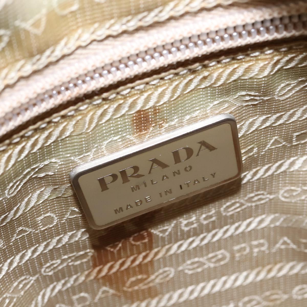 PRADA Shoulder Bag Nylon Ivory Auth 148280