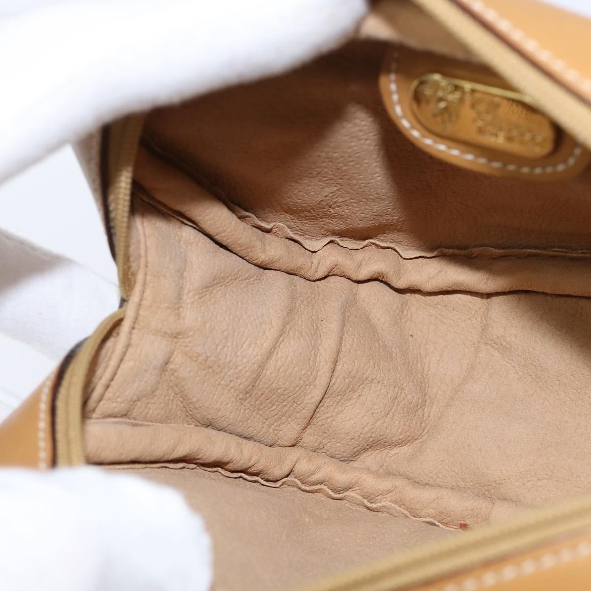 GUCCI Micro GG Supreme Shoulder Bag PVC Beige Gold 007 067 0523 Auth 148285