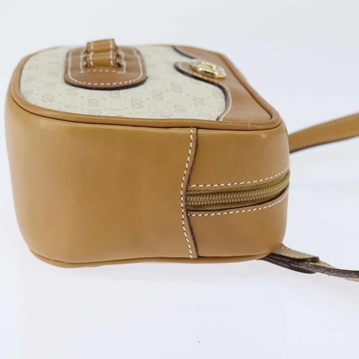 GUCCI Micro GG Supreme Shoulder Bag PVC Beige Gold 007 067 0523 Auth 148285