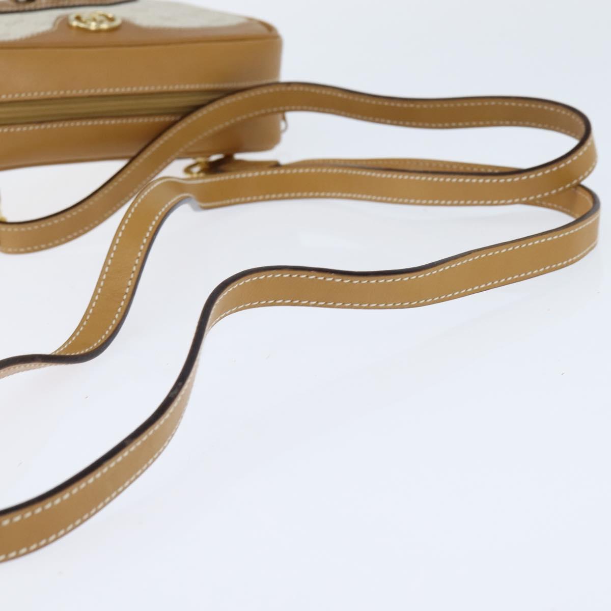 GUCCI Micro GG Supreme Shoulder Bag PVC Beige Gold 007 067 0523 Auth 148285