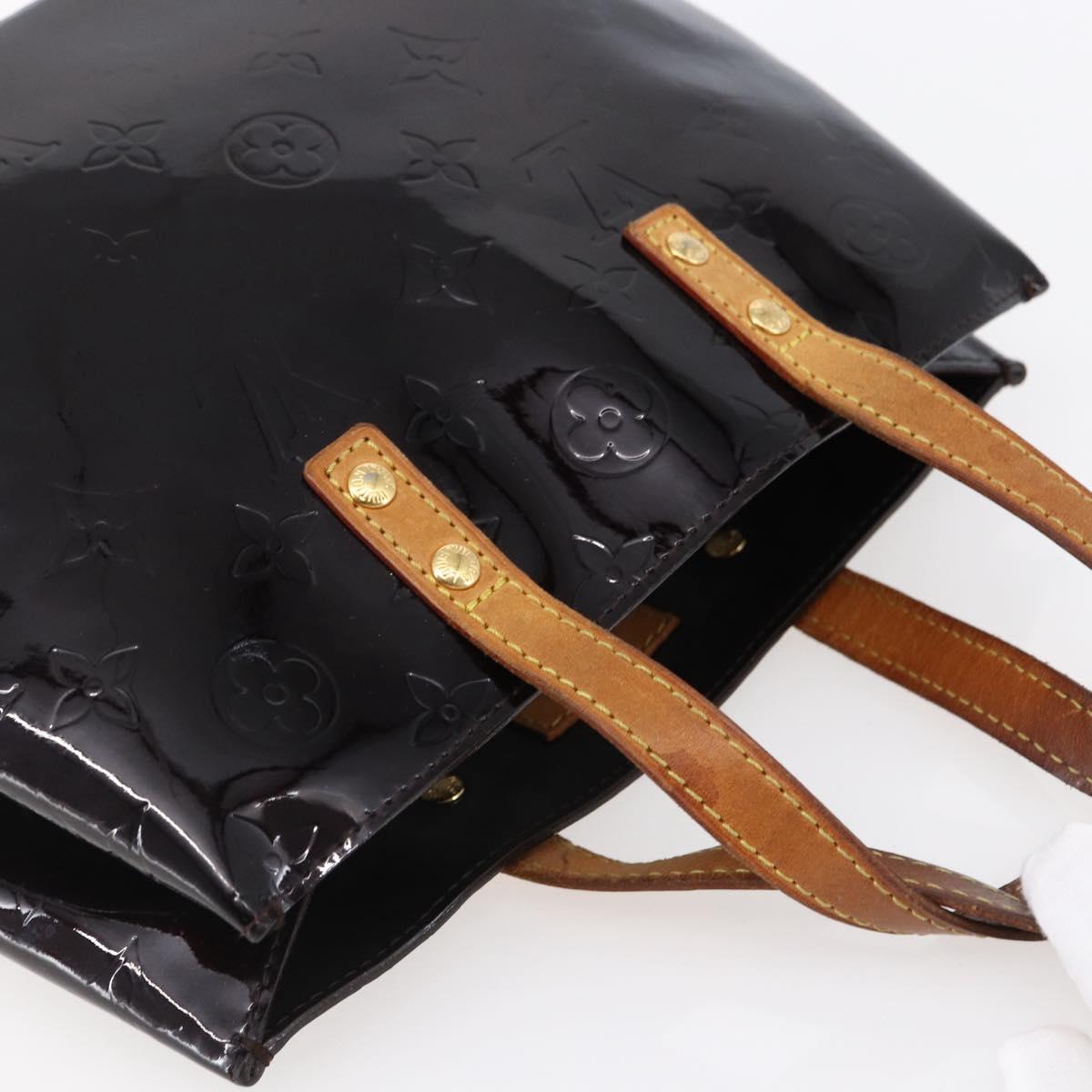 LOUIS VUITTON Monogram Vernis Reade PM Hand Bag Amarante M91993 LV Auth 148294