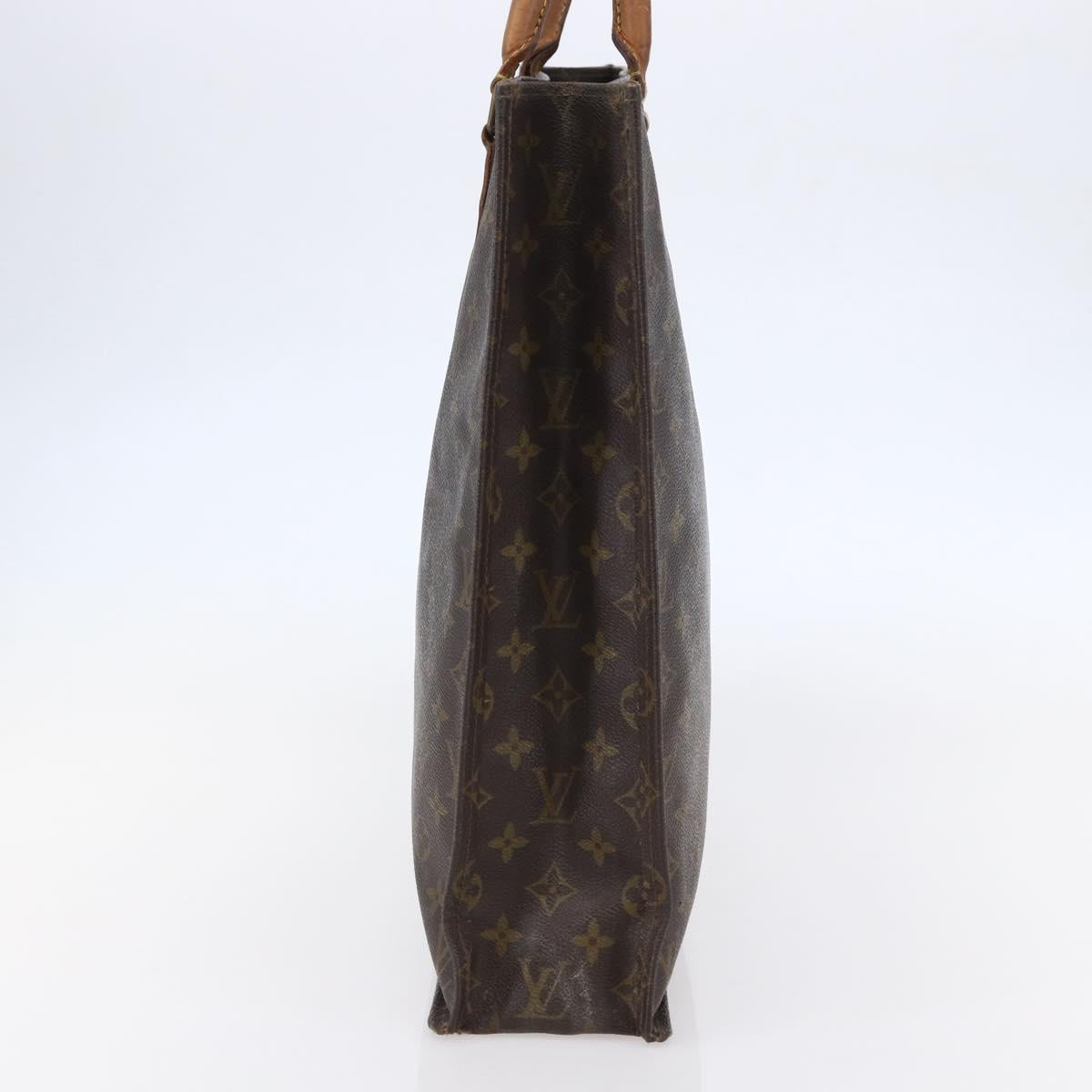 LOUIS VUITTON Monogram Sac Plat Hand Bag M51140 LV Auth 148311