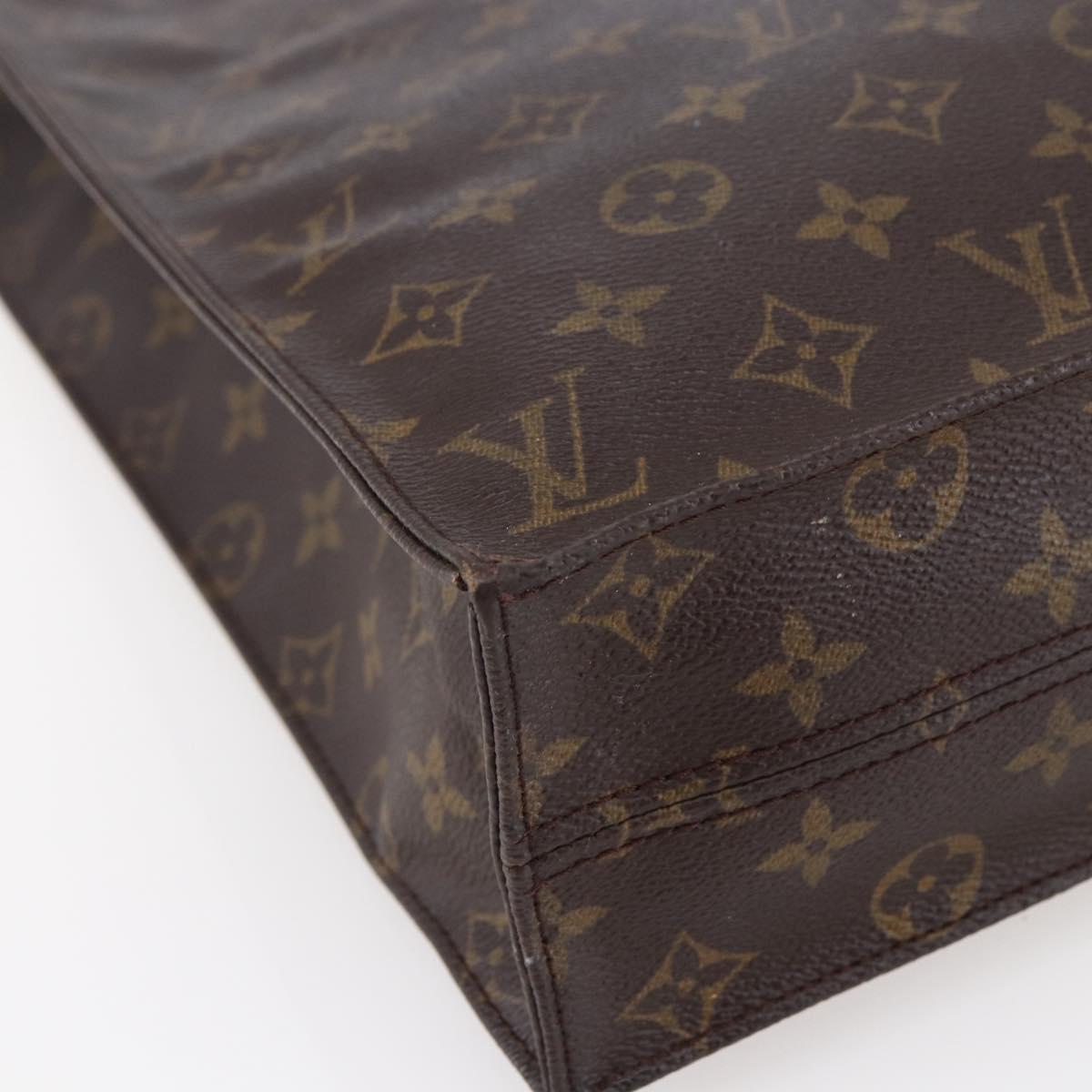 LOUIS VUITTON Monogram Sac Plat Hand Bag M51140 LV Auth 148312