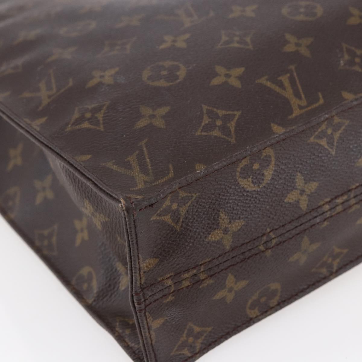 LOUIS VUITTON Monogram Sac Plat Hand Bag M51140 LV Auth 148312