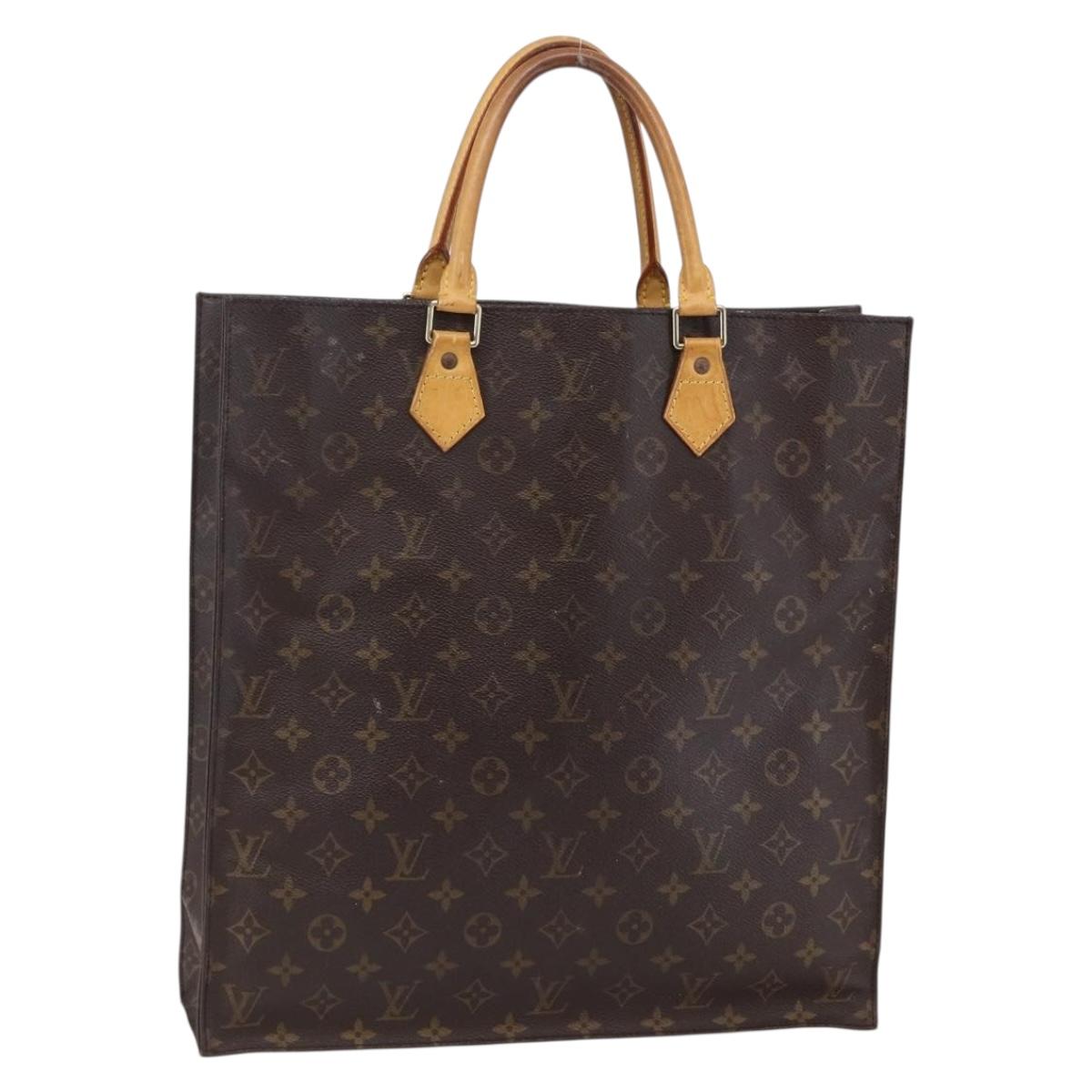 LOUIS VUITTON Monogram Sac Plat Hand Bag M51140 LV Auth 148312