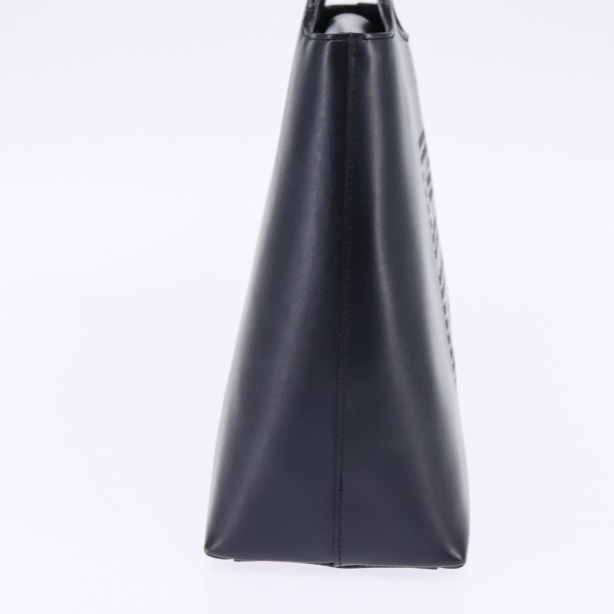 GIVENCHY Hand Bag Leather Navy Auth 148313