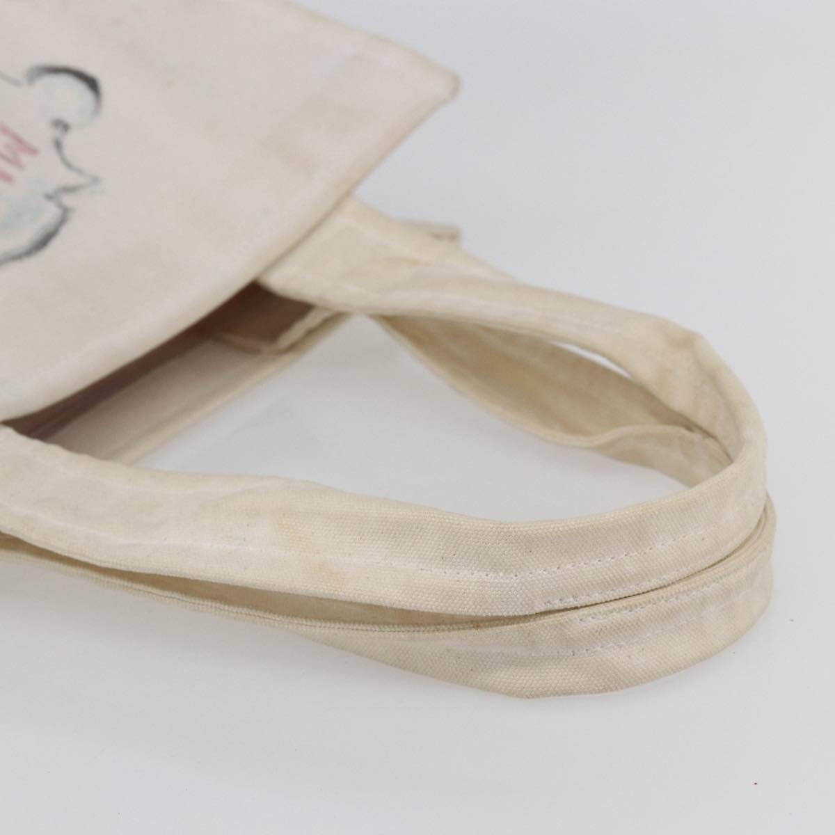 CHANEL Cruise line Miami Tote Bag Canvas Beige CC Auth 148315