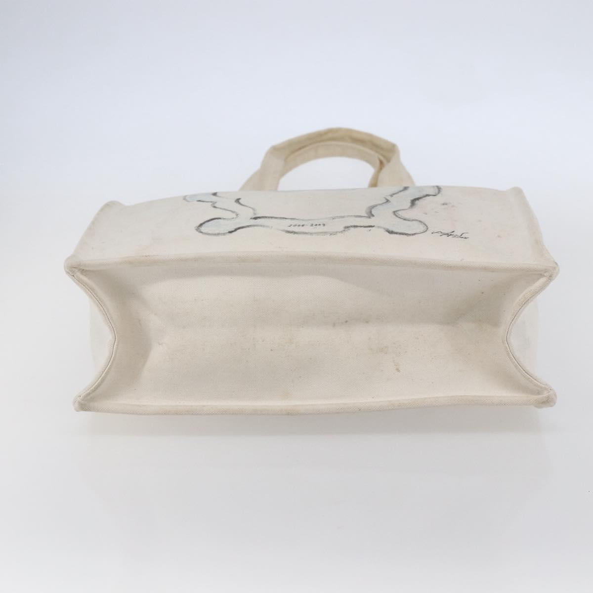 CHANEL Cruise line Miami Tote Bag Canvas Beige CC Auth 148315