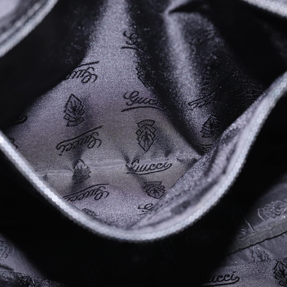 GUCCI Shoulder Bag Leather Black 201451 Auth 148316