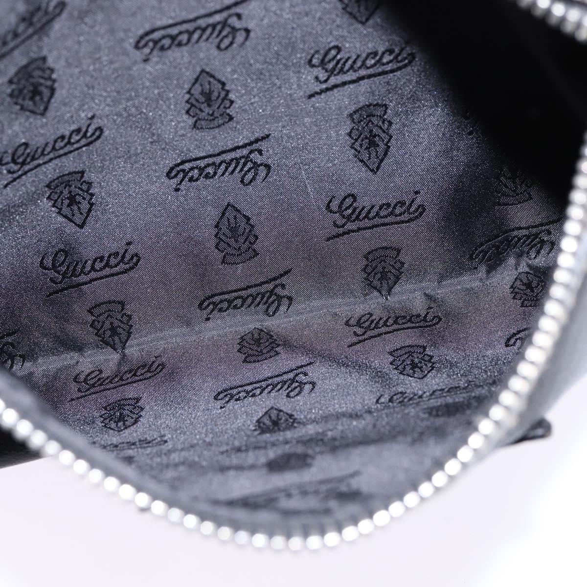 GUCCI Shoulder Bag Leather Black 201451 Auth 148316