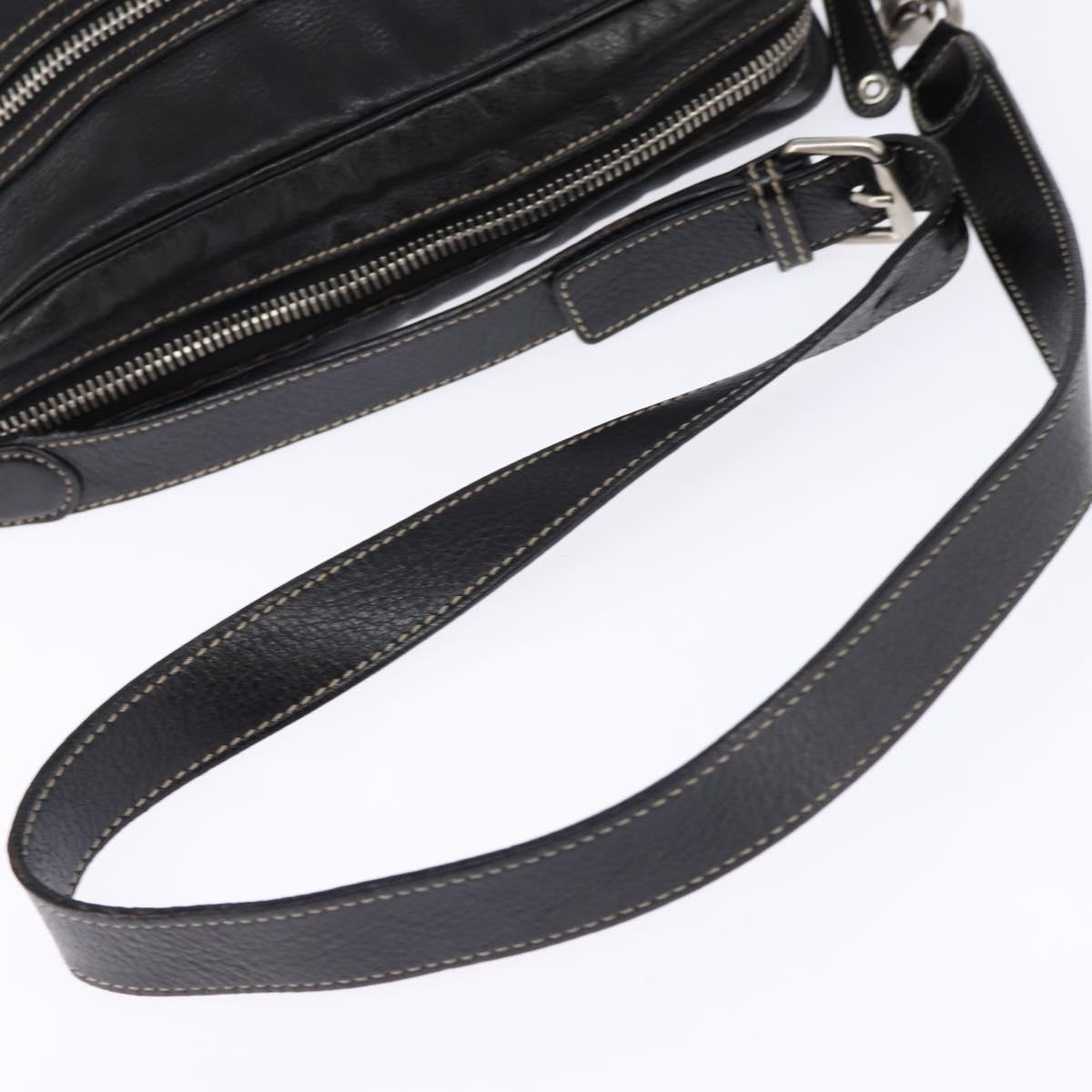 GUCCI Shoulder Bag Leather Black 201451 Auth 148316