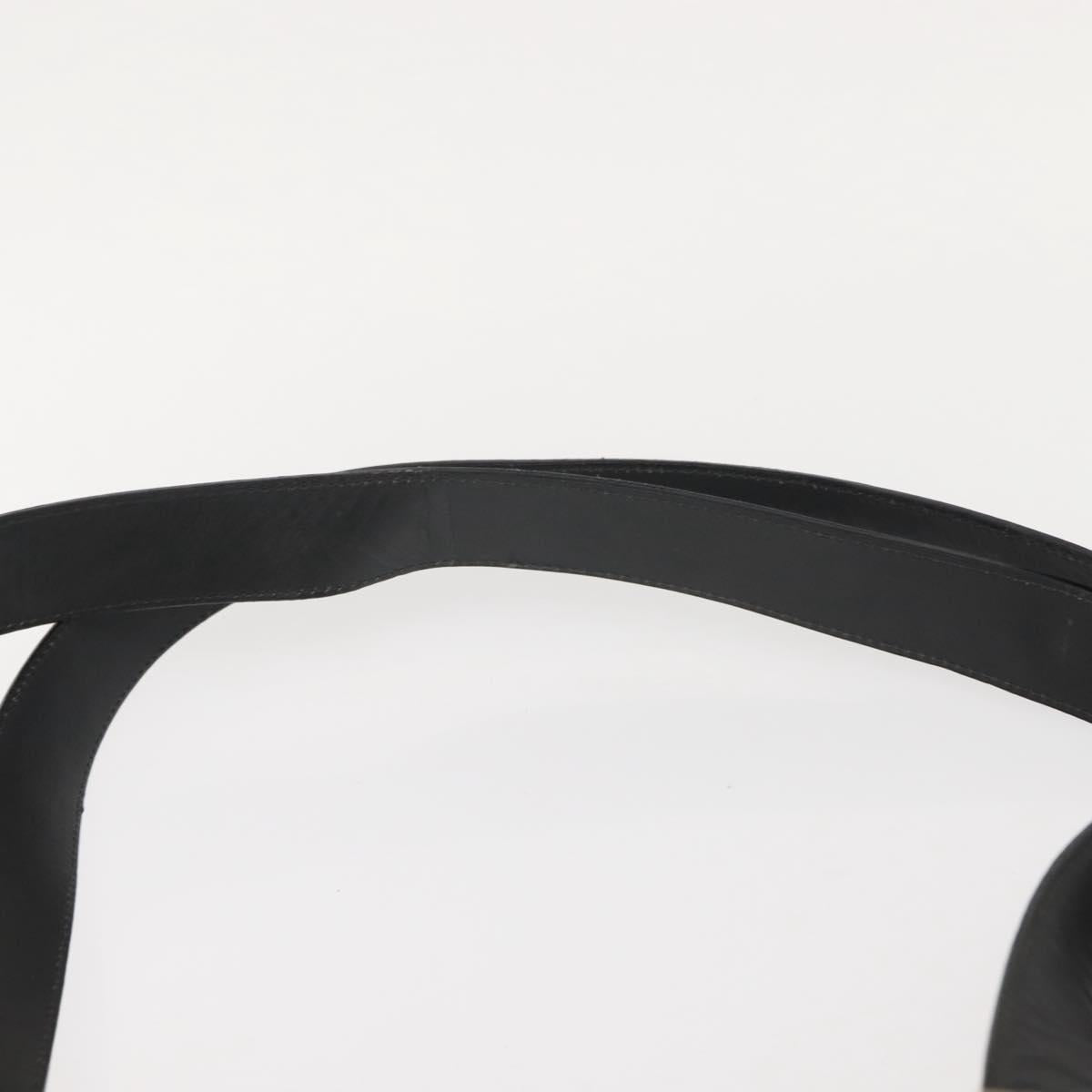 Salvatore Ferragamo Gancini Tote Bag Leather Gray Silver Auth 148318