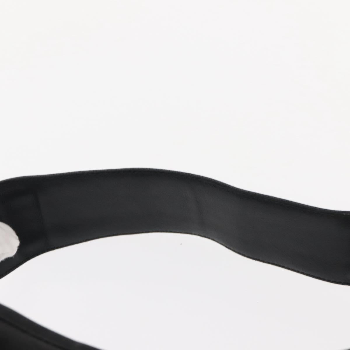 Salvatore Ferragamo Gancini Shoulder Bag Canvas Black Silver Auth 148320