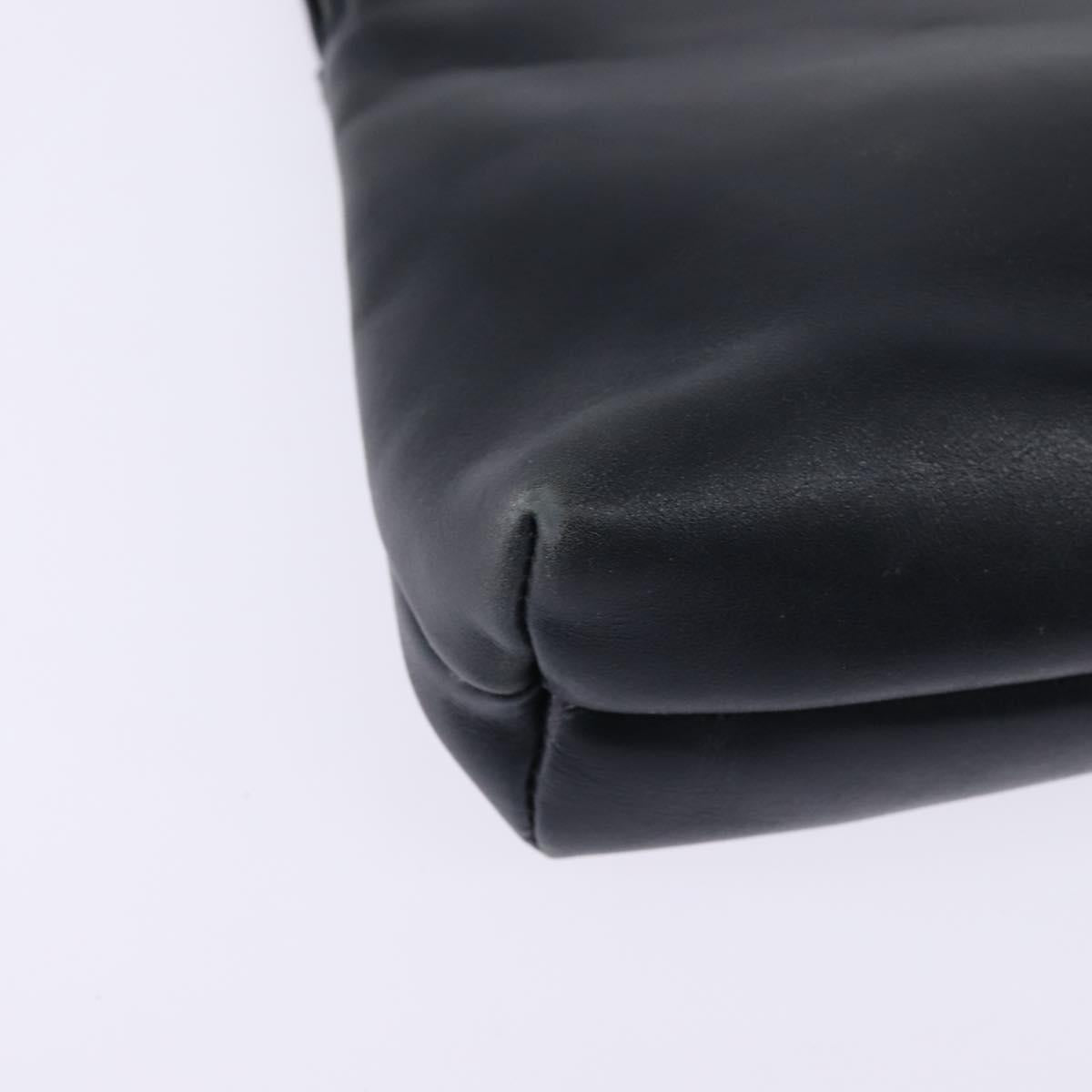 Salvatore Ferragamo Vala Shoulder Bag Leather Navy Gold Auth 148321